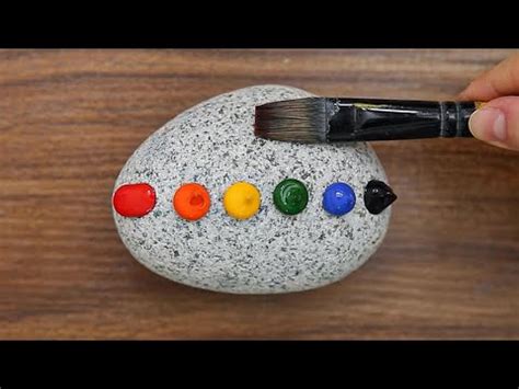 Very Simple & Easy Acrylic Painting on Stone｜Step by Step #880｜Painted ...