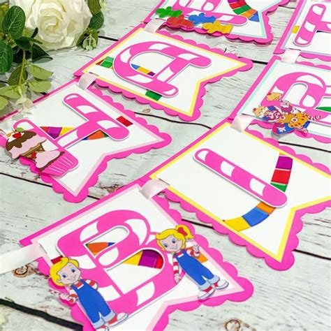 Candyland Birthday Banner Candyland Theme Party Happy - Etsy