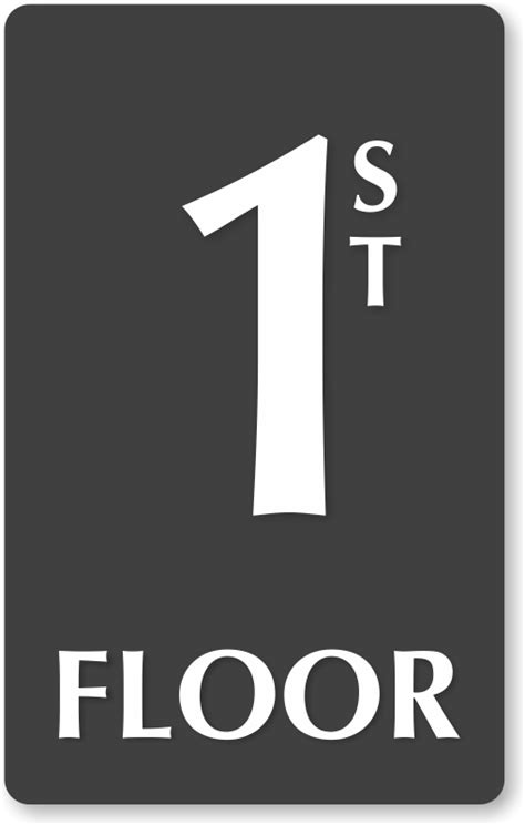 Floor Number Signs - Braille, Engraved,Glow in dark Stair Signs