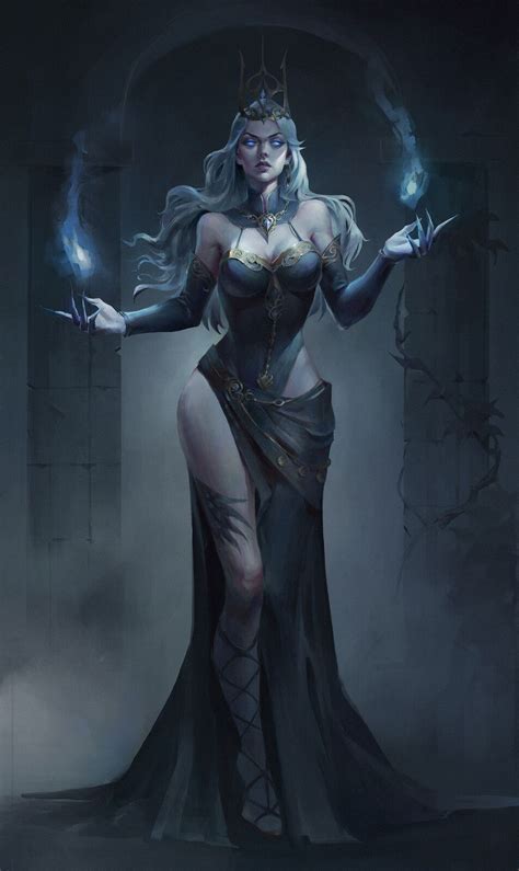 Witch, xiaosu Chen on ArtStation at https://www.artstation.com/artwork/lV8rXk Dark Fantasy Art ...