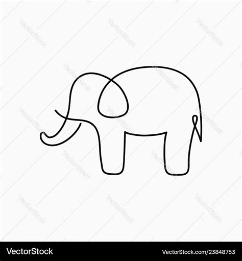 Home & Living Minimalist Elephant Single Line Art Digital Download Wall ...