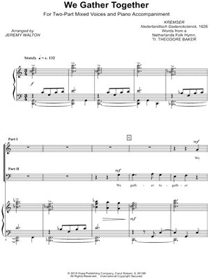 "We Gather Together" Sheet Music - 19 Arrangements Available Instantly - Musicnotes