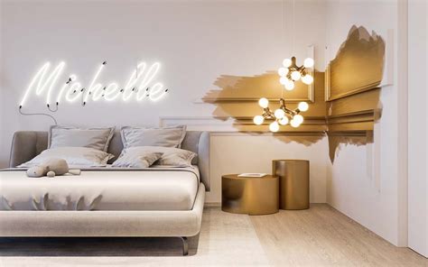 white and gold bedroom | Interior Design Ideas