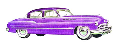 Antique Images: Stock Vintage Car Clip Art 1950 Buick Coupe Digital Downloads