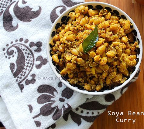 Soya bean dry curry recipe | Soya bean recipes - Raks Kitchen