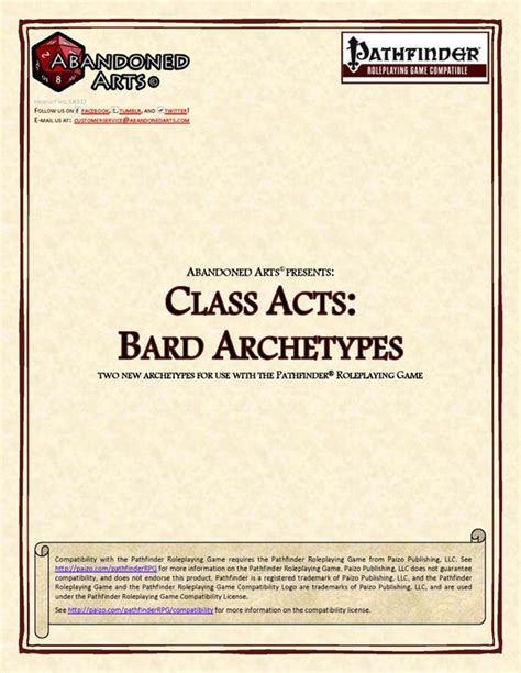 Class Acts: Bard Archetypes - GMS Magazine