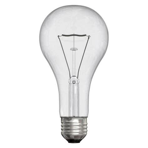 GE 150-Watt Incandescent A21 Clear Light Bulb-150A/CL-TP12 - The Home Depot