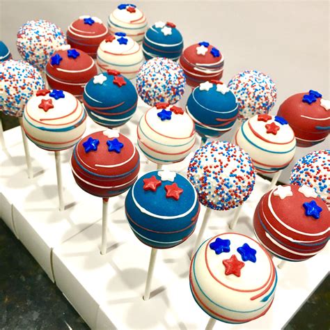 Patriotic Cake Pops Fourth of July Fourth Of July Cakes, 4th Of July Desserts, Fourth Of July ...