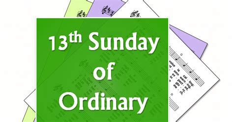 LiturgyTools.net: Hymns for the 13th Sunday in Ordinary Time, Year C (26 June 2022) - Catholic ...