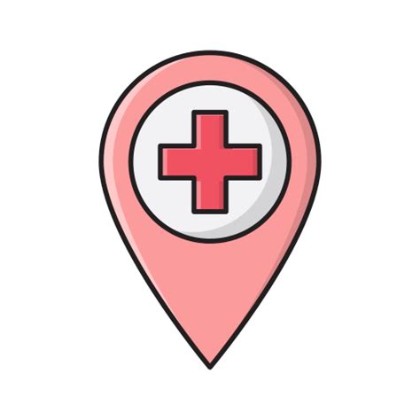 Hospital sign Vector Stall Lineal Color icon