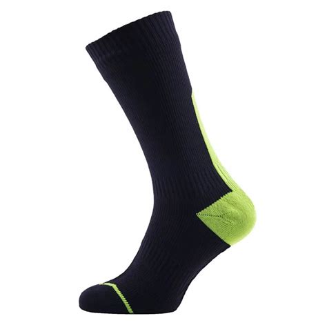 SealSkinz Cycling Thin Mid Hydrostop Socks Black/Yellow