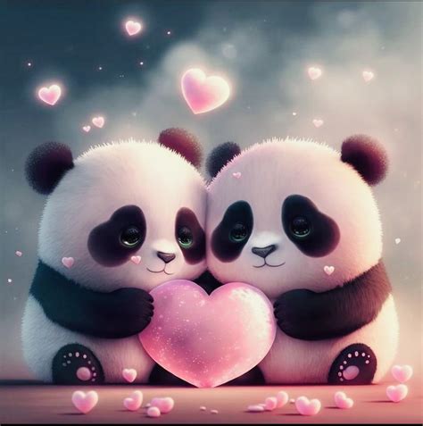 Panda love in 2023 | Panda illustration, Cute panda drawing, Panda love