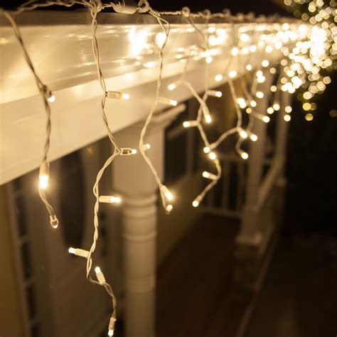 LED Christmas Lights - 70 5mm Warm White LED Icicle Lights