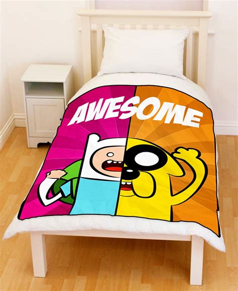 Buy Jake & Finn Adventure Time Throw Fleece Blanket Bedding Set ...