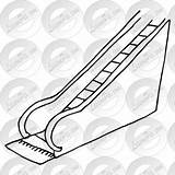 Escalator Colouring Pages Sketch Coloring Page sketch template
