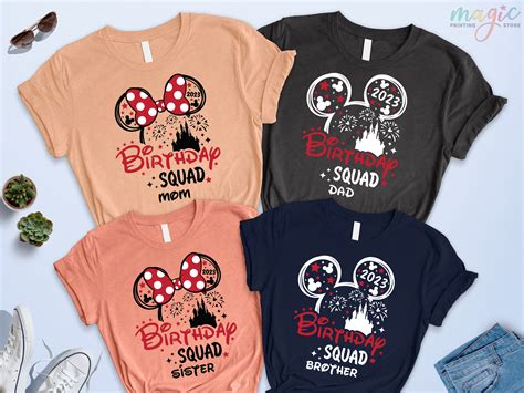 Disney Birthday Squad Shirt, Minnie Birthday Squad, Disney Squad Shirt, Birthday Shirts for ...