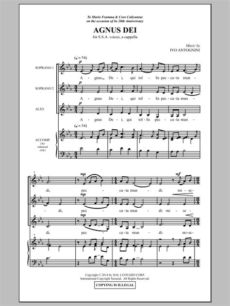 Agnus Dei | Sheet Music Direct