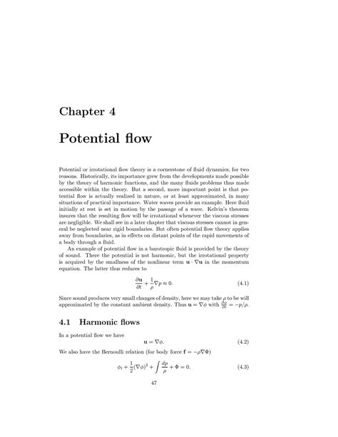 Potential flow in fluid mechanics 123 - Chapter 4 Potential flow ...