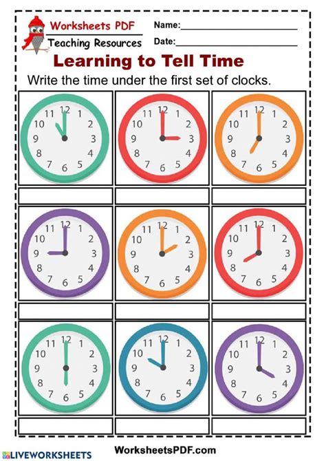 Liveworksheets.com - Student workbooks | Time worksheets, Telling time ...