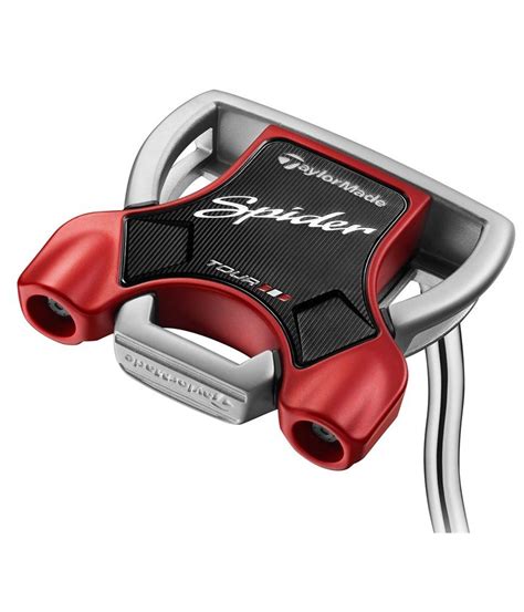 The TaylorMade Spider Tour Platinum Putter features a face balanced, high MOI head design with a ...