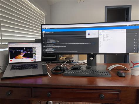 My office setup. Loaded 16" MBP, Dell U4919DW, 5700XT : r/macbookpro