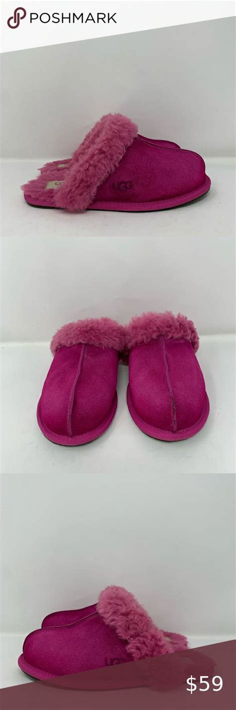 Ugg Hot Pink Fuzzy Slippers in 2020 | Hot pink shoes, Fuzzy slippers, Slippers