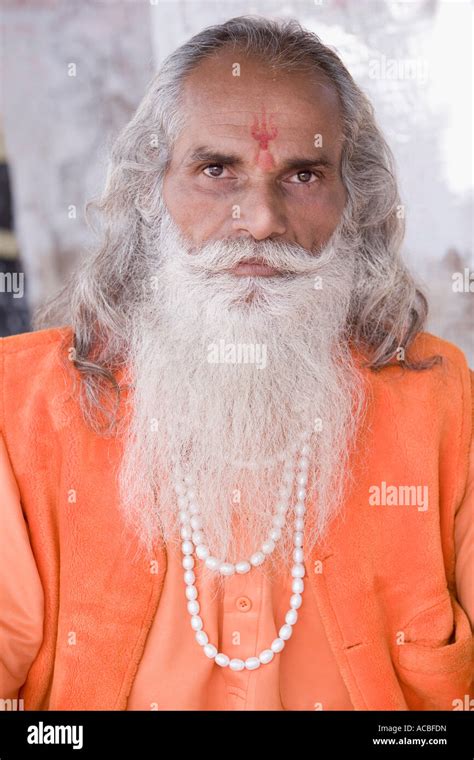 Portrait of a sadhu Stock Photo - Alamy