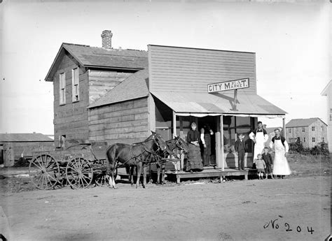 Circa 1886. Sigonmey meat market, Merna, Custer County, Nebraska. Solomon D. Butcher [Nebraska ...