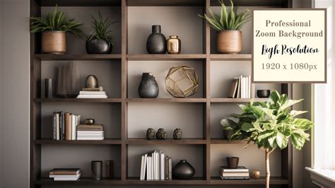 Modern Shelving Office Zoom Background Virtual Background for Zoom ...