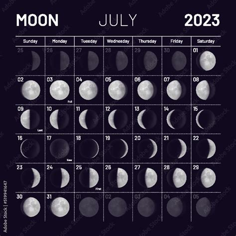 Lunar Calendar July 2023 - Get Calender 2023 Update