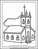 Church Coloring Sheet ️  Easy Kindergarten Page sketch template