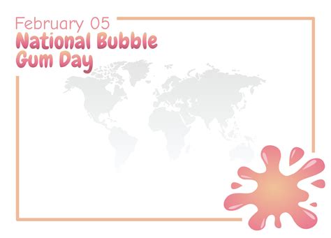 vector graphic of national bubble gum day good for national bubble gum day celebration. flat ...