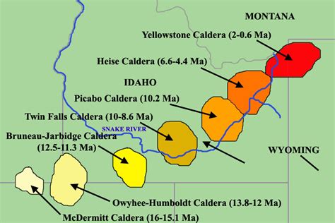 Yellowstone Super Volcano Map - London Top Attractions Map