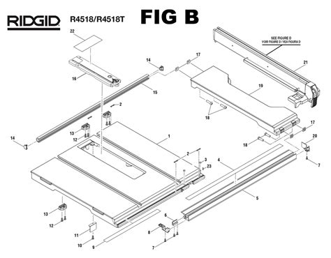 Buy Ridgid R4518 15 Amp 10 in. Table Saw with Folding Stand Replacement Tool Parts | Ridgid ...