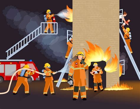 Free Vector | Firefighter people design concept