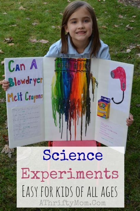 Easy Science projects for kids, melting crayons with a blow dryer craft project Kindergarten ...