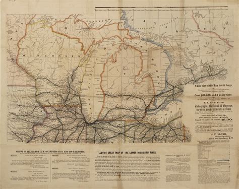 Prospectus for a major American railroad map - Rare & Antique Maps