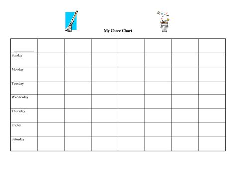 Free+Printable+Blank+Chore+Chart+Templates | Chore chart template, Printable chart, Printable ...