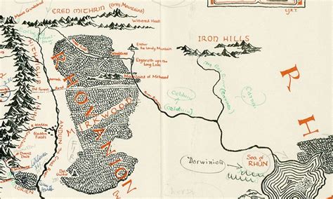 Map of Middle-Earth Annotated by Tolkien Found in a Copy of Lord of the ...