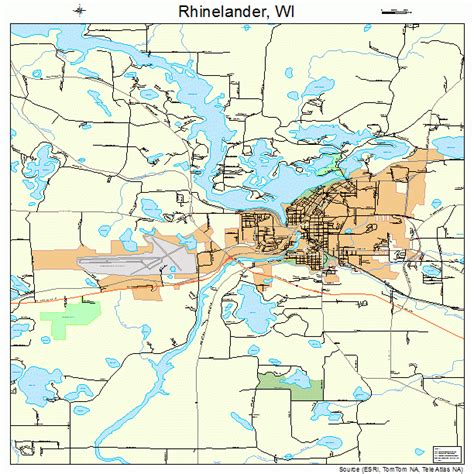 Rhinelander Wisconsin Street Map 5567200