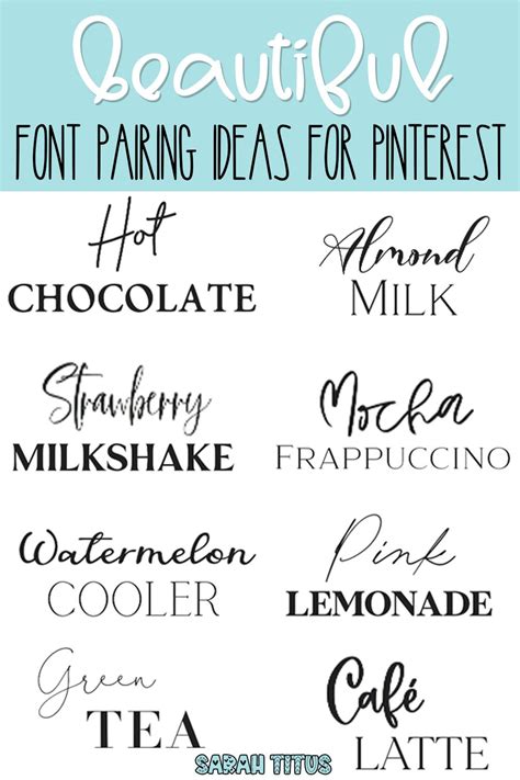 Beautiful font pairing ideas for pinterest pins – Artofit