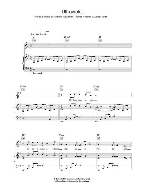 McFly Ultraviolet Sheet Music, Notes & Chords | Sheet music, Pop sheet music, Digital sheet music