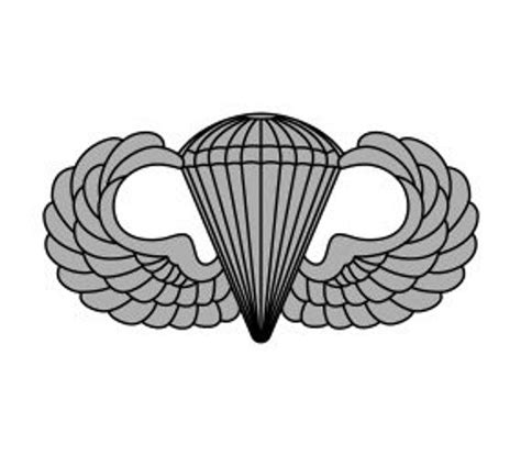 US Army Basic Parachutist Badge Vector Files Dxf Eps Svg Ai - Etsy | Badge, Us army, Parachutist