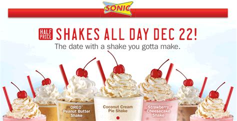 Pinned December 20th: 50% off shakes Monday at #Sonic Drive-In #coupon ...