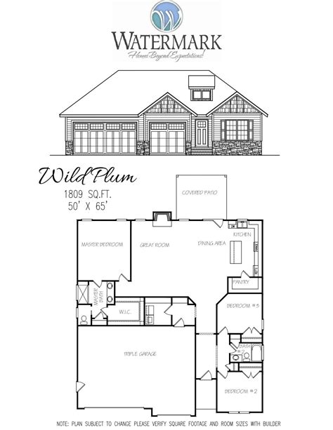 Floor Plans | Watermark Homes | Benson, NC