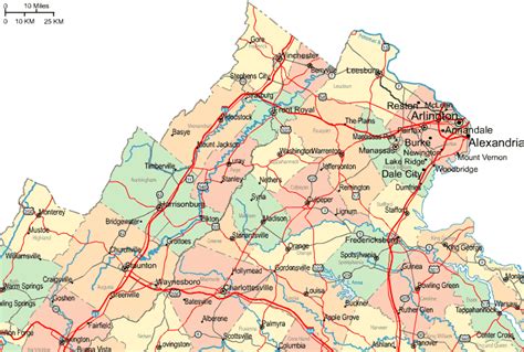 Highway Map of Northern Virginia | Virginia map, Northern virginia, Map