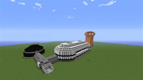 futuristic base with extensions Minecraft Map