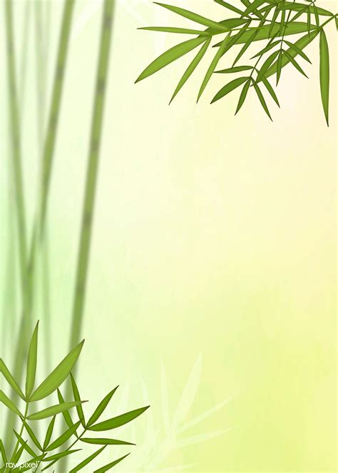 Bamboo leaf elements background illustration | free image by rawpixel.com / wodn2080 Bamboo ...