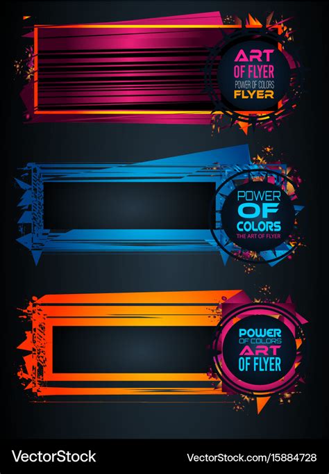 Futuristic frame art design with abstract shapes Vector Image