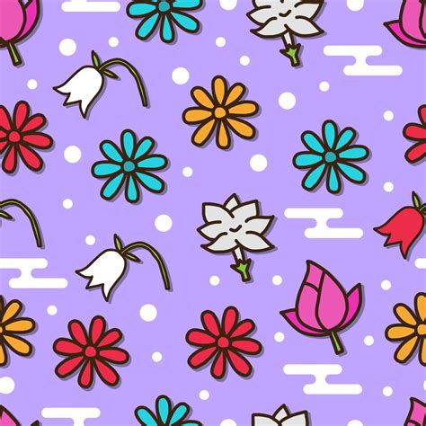 flower doodle seamless pattern 2279000 Vector Art at Vecteezy